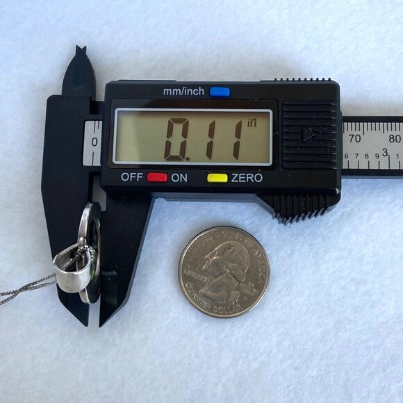 VTG Sterling Silver 925 Navajo Opal Inlay Southwest Style Pendant Necklace 18" - Picture 16 of 16